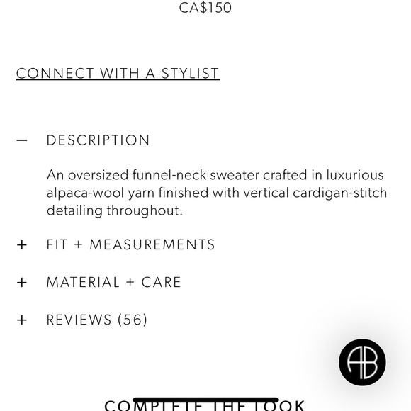 Mint Condition Anine Bing Sydney Sweater, Grey, Large $420 - Picture 7 of 8